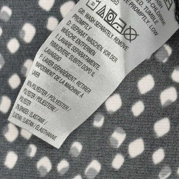 Susan Graver Womens Black Polka Dot Asymmetrical Hem Tunic Top knit Size large - Picture 7 of 10